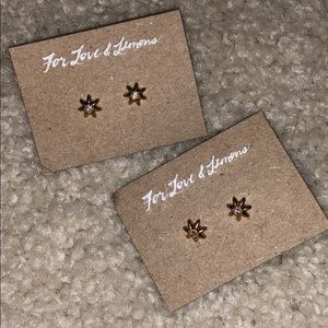 For love & lemons brand new stud earrings (2 pack)